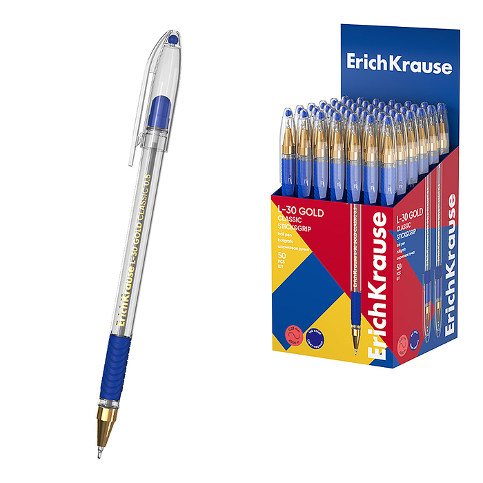 Ручка шариковая L-30 Gold Stick&Grip Classic, 0.5, Super Glide Technology, цвет чернил си