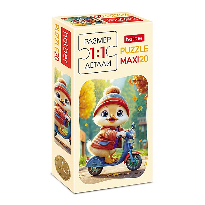 Пазлы MAXI 20 "Утенок на скутере"