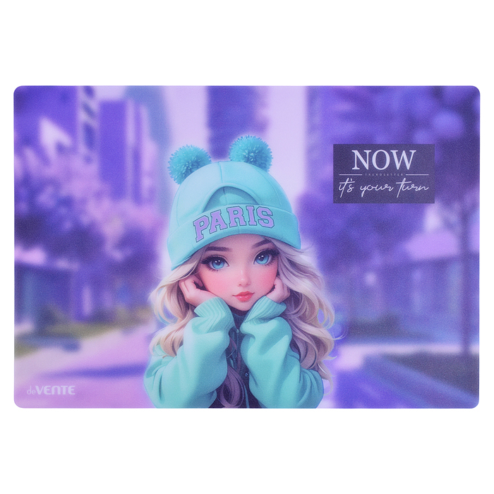 Покрытие настольное для лепки "Paris Girl" 33x23 см, пластиковое 600 мкм, матовая полупрозр
