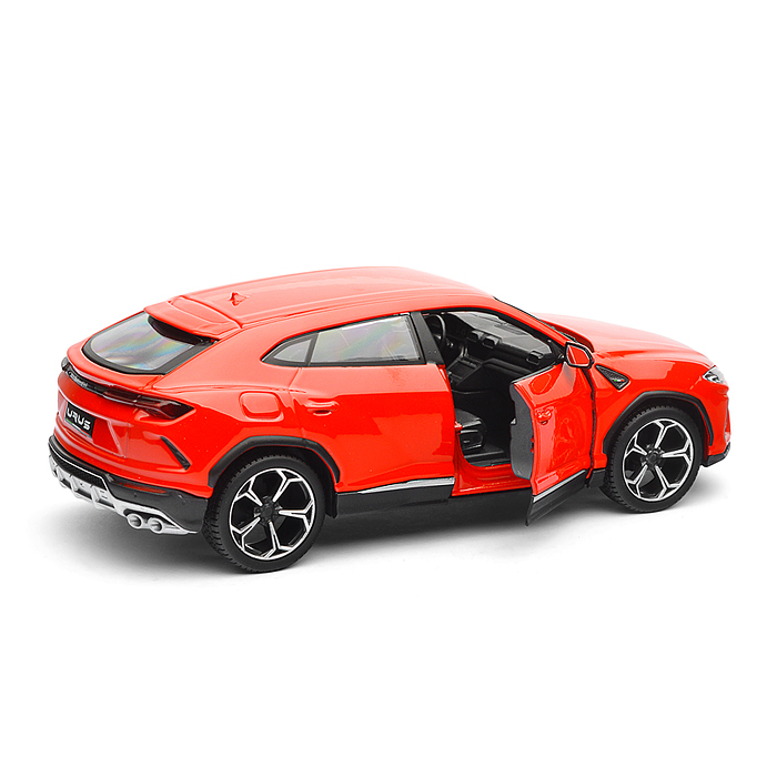 Машинка die-cast Lamborghini Urus, 1:25, красная, открывающиеся двери