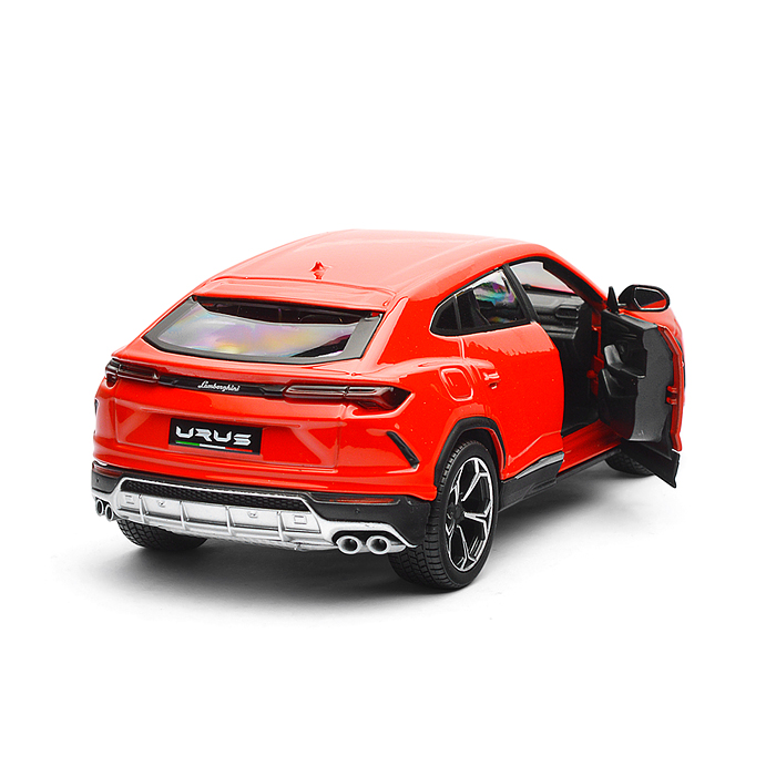 Машинка die-cast Lamborghini Urus, 1:25, красная, открывающиеся двери