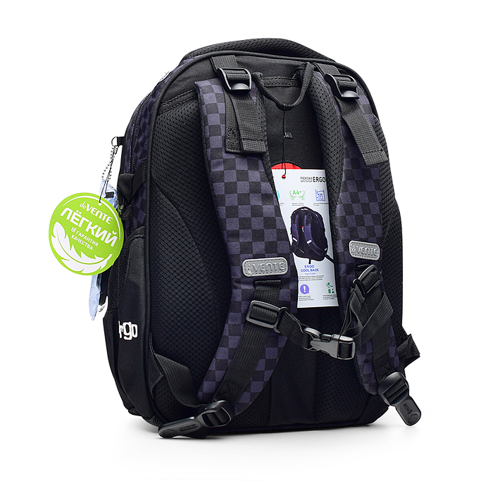 Рюкзак "Ergo. Super Spy" школьный 39x28x20 см (18 л) 600 г, 2 отделения на молнии, одно с у