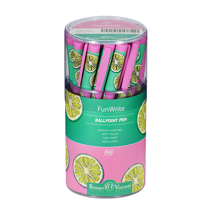 Ручка "FunWrite. Fresh & fruity. Лайм" шариковая 0.5 мм, синяя