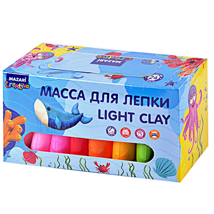 Mасса для лепки, 24цв, стек 3шт.