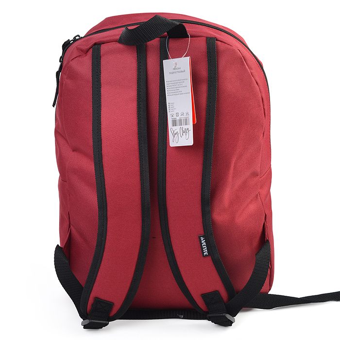 Рюкзак "Red" подростковый 40x29x17 см (14 л) 250 г, 1 отделение на молнии, 1 передний карма