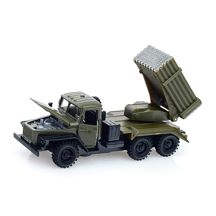 Машина Урал Град военный (свет+звук, открыв. двери) инерц. в коробке