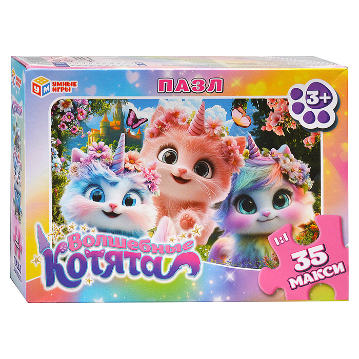 Макси-пазлы 35 "Волшебные котята" Макси-пазлы 35 "Волшебные котята"