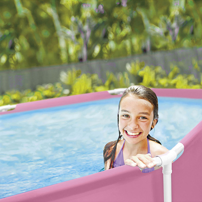 Бассейн каркасный Metal Frame Pool, с фильтром, розовый, от 6 лет, 28292NP INTEX