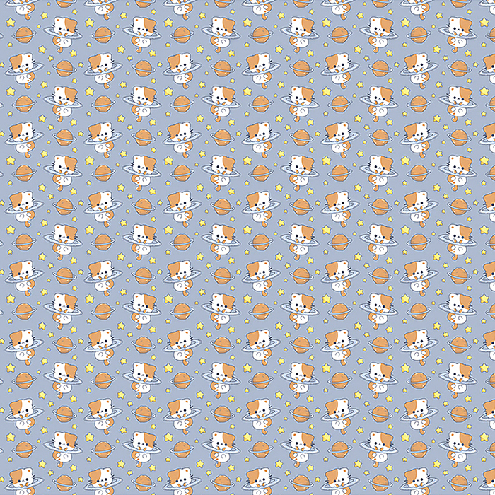 Упаковочная бумага глянц. 70*100см, "Space kitten", 80г/м2 