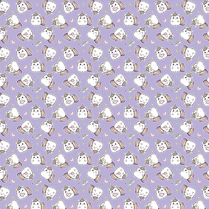 Упаковочная бумага глянц. 70*100см, "Unicorn", 80 г/м2, ассорти, 4 дизайна 