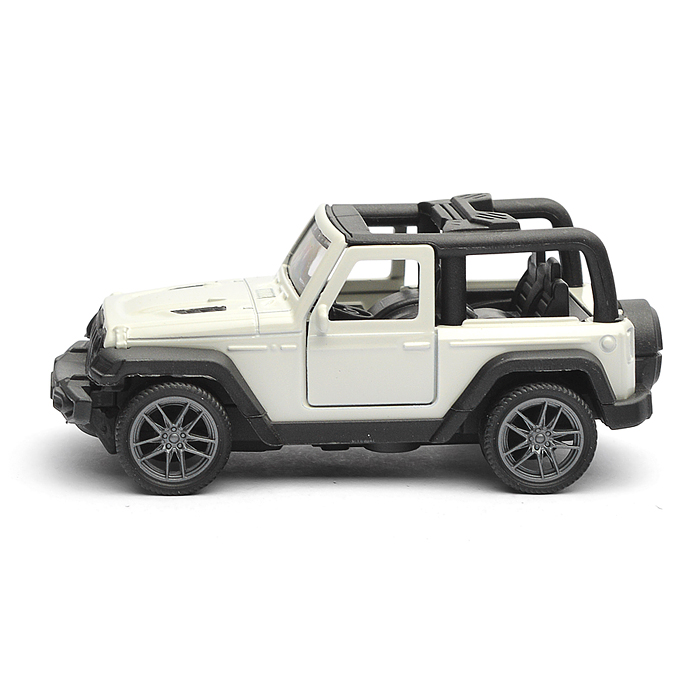 Белая инерционная машинка Джип Сафари die-cast,1:32, открывающиеся двери