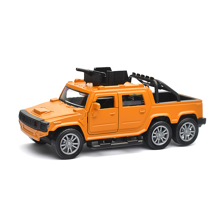 Оранжевая инерционная машинка Внедорожник die-cast,1:32, открывающиеся двери