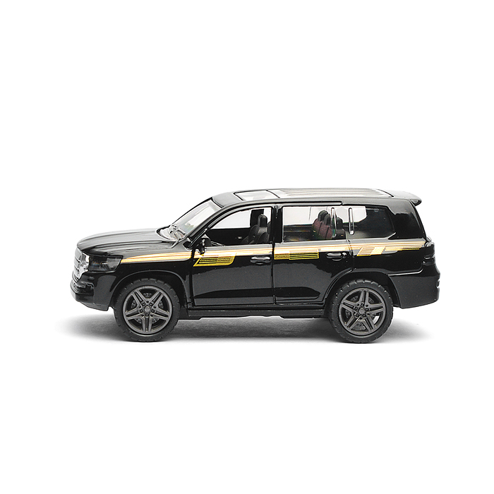 Чёрная инерционная машинка с прозрачной крышей die-cast,1:32, открывающиеся двери