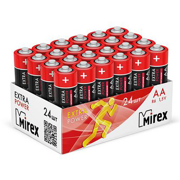 Батарея солевая Mirex R6 / AA 1,5V, 24 шт, шоубокс Батарея солевая Mirex R6 / AA 1,5V, 24 шт, шоубокс