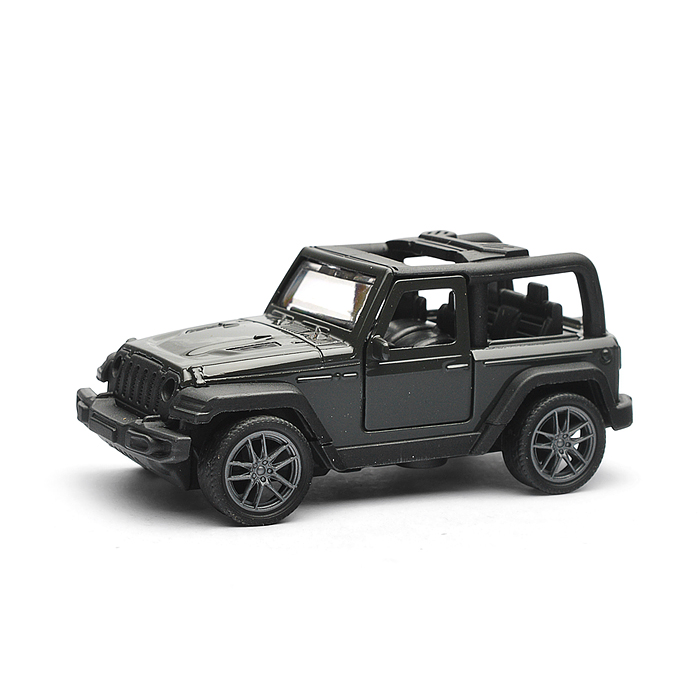 Чёрная инерционная машинка Джип Сафари die-cast,1:32, открывающиеся двери