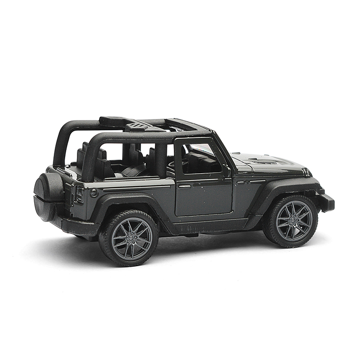 Чёрная инерционная машинка Джип Сафари die-cast,1:32, открывающиеся двери