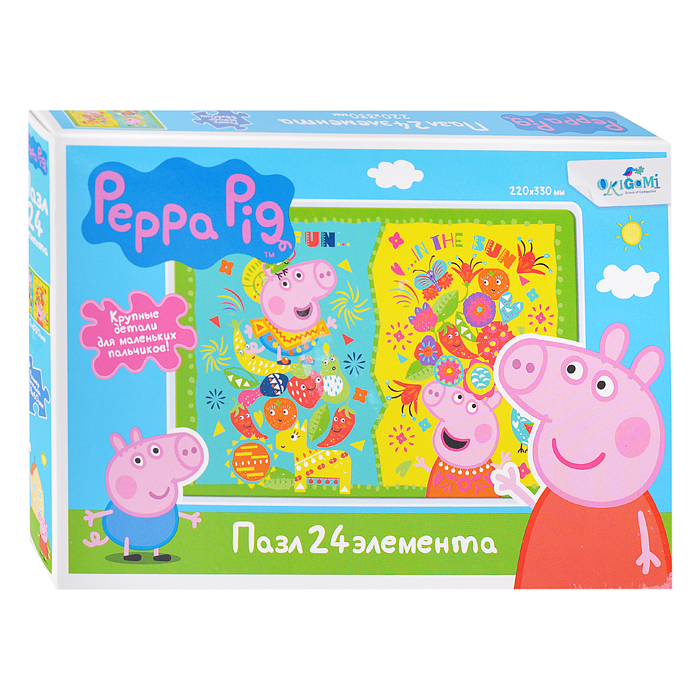 Пазл 24 "Свинка Пеппа" Фруктовая корзина