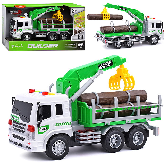 Машина WY300E "Лесовоз" инерционная, в коробке Машина WY300E "Лесовоз" инерционная, в коробке