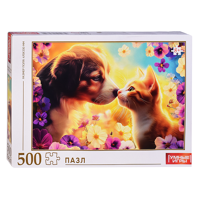 Пазлы 500 "Кошечка и собачка" Пазлы 500 "Кошечка и собачка"