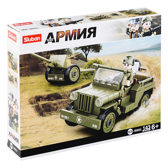 Конструктор M38-B0853 "Военный джип" (143 дет.) 