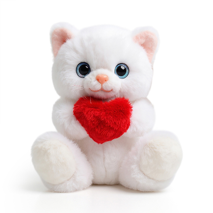Мягкая игрушка М1467 "Кот с сердцем" 22 см