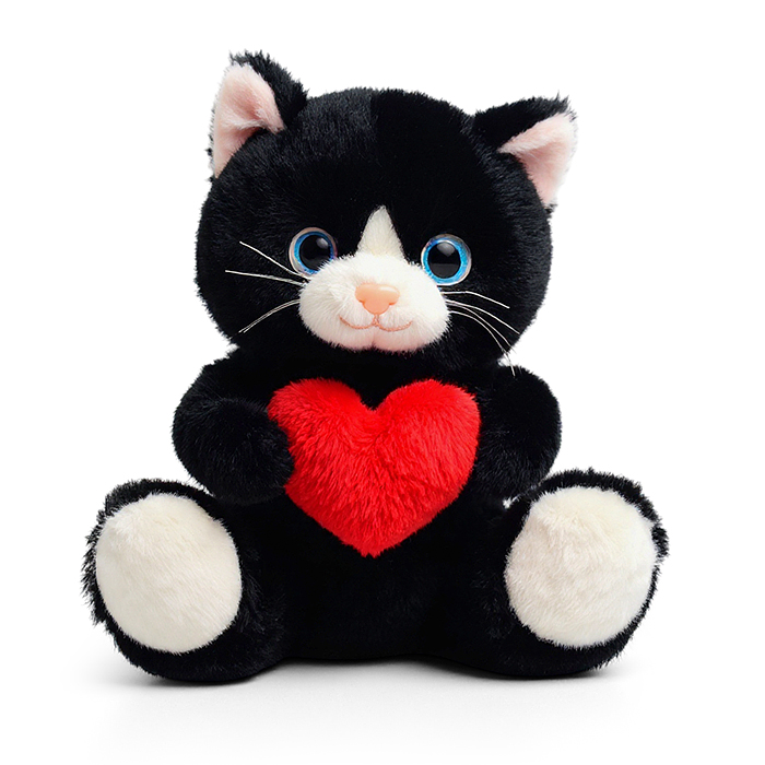 Мягкая игрушка М1467 "Кот с сердцем" 22 см