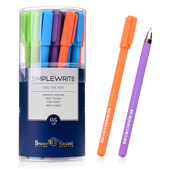 Ручка "SimpleWrite Special" гелевая 0.5мм, черная (5 цветов корпуса)