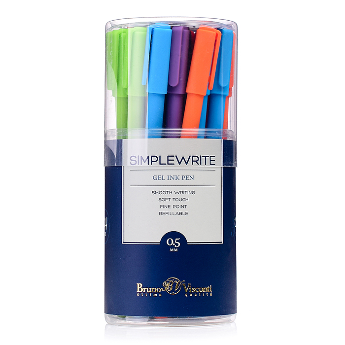 Ручка "SimpleWrite Special" гелевая 0.5мм, черная (5 цветов корпуса)
