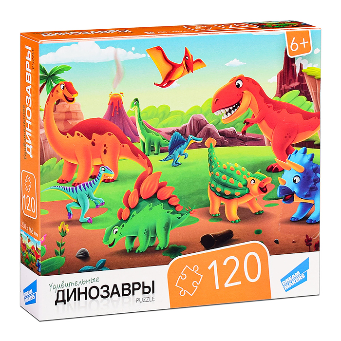 Пазлы 120 "Динозавры" Пазлы 120 "Динозавры"