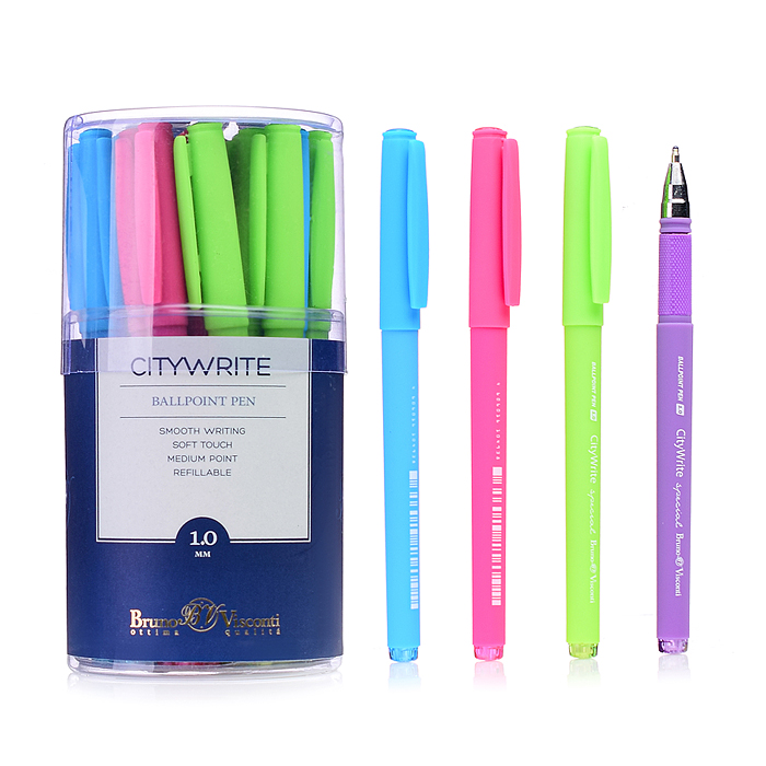 Ручка "CityWrite.Special" шариковая, 1.0мм, синяя (4 цвета корпуса)