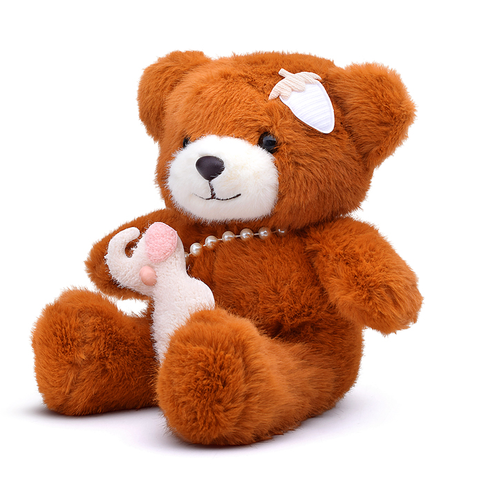 Мягкая игрушка М1459 "Медведь в бусах" 30 см